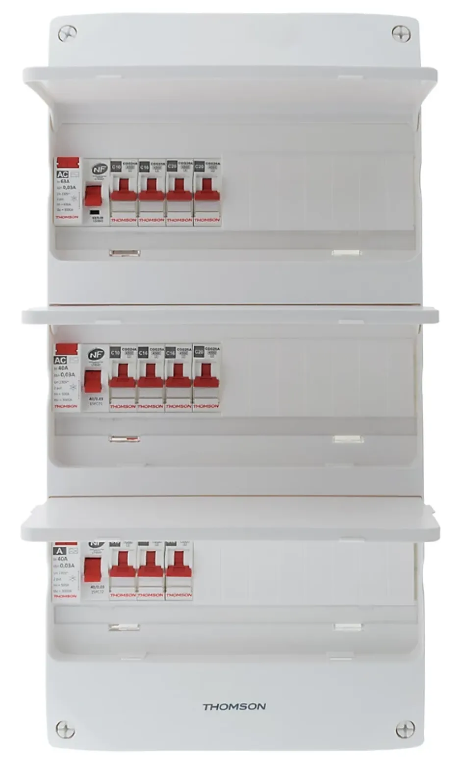 Coffret électrique 3 rangées 39 modules T4^Thomson