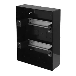 Coffret électrique en saillie 16 modules Tableau électrique nu noir fumé, 215 x 290,5 x 110 mm, HOROZ-Horoz Electric New