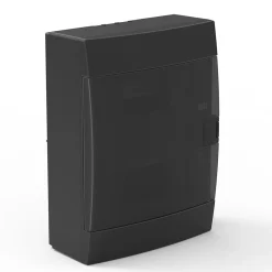 Coffret électrique en saillie 16 modules Tableau électrique nu noir fumé, 215 x 290,5 x 110 mm, HOROZ-Horoz Electric New