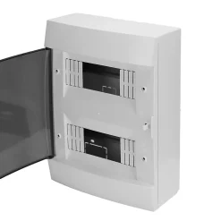 Coffret électrique en saillie 16 modules Tableau électrique nu blanc fumé, 215 x 290,5 x 110 mm, HOROZ-Horoz Electric Hot