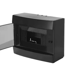 Coffret électrique en saillie 8 modules Tableau électrique nu noir fumé, 215,5 x 173,5 x 104,5 mm, HOROZ-Horoz Electric Sale