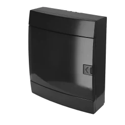 Coffret électrique en saillie 24 modules Tableau électrique nu noir fumé, 286 x 340,5 x 112,5 mm, HOROZ^Horoz Electric Online