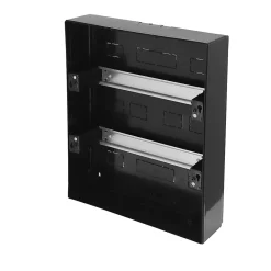 Coffret électrique en saillie 24 modules Tableau électrique nu noir fumé, 286 x 340,5 x 112,5 mm, HOROZ^Horoz Electric Online