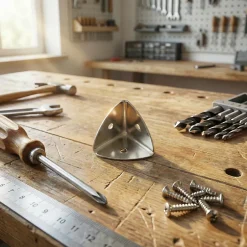 Coin de valise 3 faces en acier nickelé L. 20 mm, 4 pièces^Diall Best