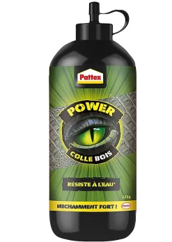 Colle à bois Power blanc résiste à l'eau 225g^Pattex Discount