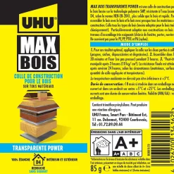 Colle à bois transparente , tube 85g-UHU Online