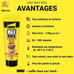 Colle à bois Wood Max Express Power 7002043 en tube de 100 g-UHU Best