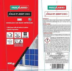 Colle & joint pâte gris 1,5 kg-Parexlanko Outlet