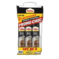 Colle bois plinthes & menuiserie 380g, lot de 3-Pattex Hot
