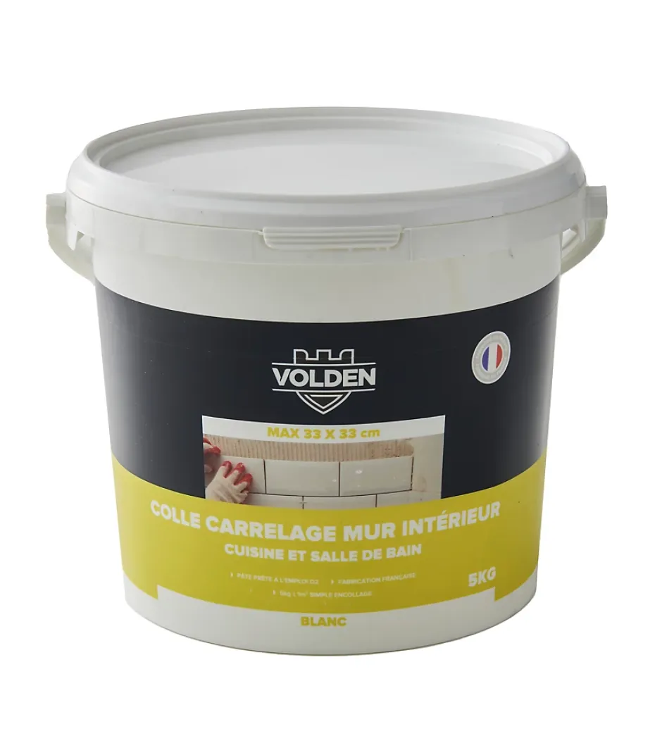 Colle carrelage mur intérieur cuisine et salle de bain blanc 5kg-Volden Sale