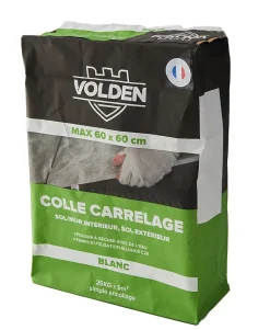 Colle carrelage sol int/ext et mur intérieur blanc C2E 25kg^Volden Sale