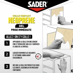 Colle contact néoprène en gel tous matériaux pot de 250 ml^Sader Outlet