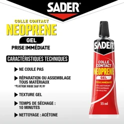 Colle contact néoprène gel 55 ml-Sader New