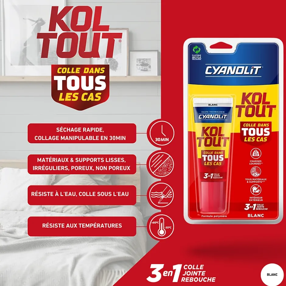 Colle Koltout blanc express 50 ml^Cyanolit Online