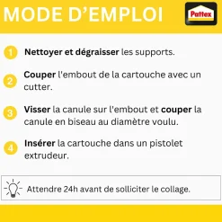 Colle de fixation Crystal 290g-Pattex Discount