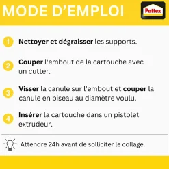 Colle de fixation plinthe 380g^Pattex Discount