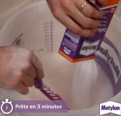 Colle en poudre - adaptée pour tout papiers peints - surface de couverture 35 m² - 1692620^Metylan Outlet