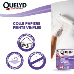 Colle en poudre - adaptée pour tout papiers peints vinyles - surface de couverture 32 m² - 30601637^Quelyd New