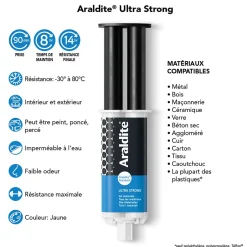 Colle haute performance epoxy à prise progressive Standard 24 ml-Araldite Outlet