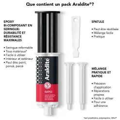 Colle haute performance epoxy à prise rapide matériaux 24 ml^Araldite Online
