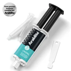 Colle haute performance epoxy à prise rapide Crystal 24 ml^Araldite Sale