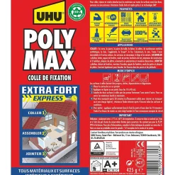 Colle mastic extra forte express blanc 425g^UHU Clearance