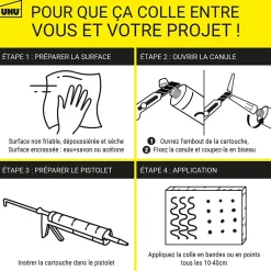 Colle mastic extra forte express invisible 300g^UHU Online