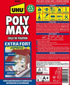 Colle mastic extra forte Poly max noir 425g^UHU Online