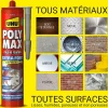 Colle mastic extra forte Poly max gris 425g-UHU Hot