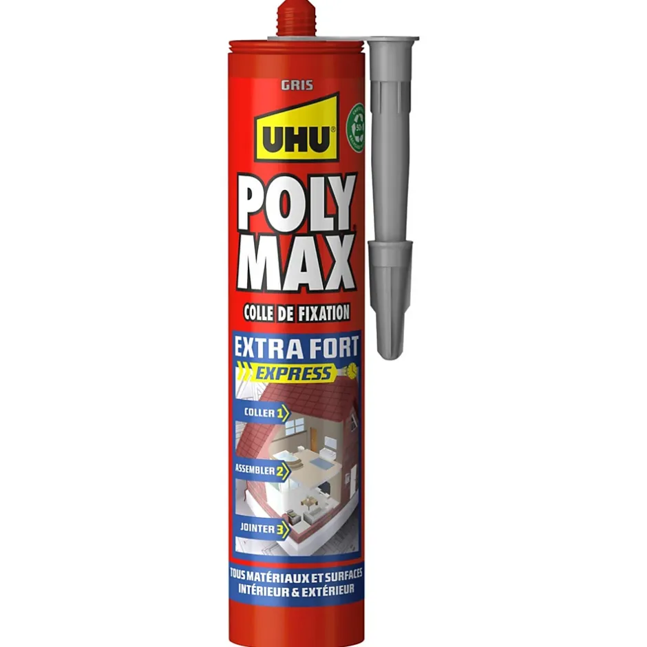 Colle mastic extra forte Poly max gris 425g-UHU Hot