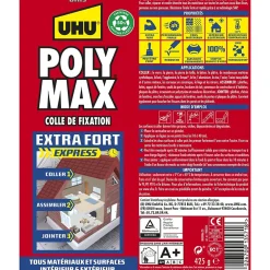 Colle mastic extra forte Poly max gris 425g-UHU Hot