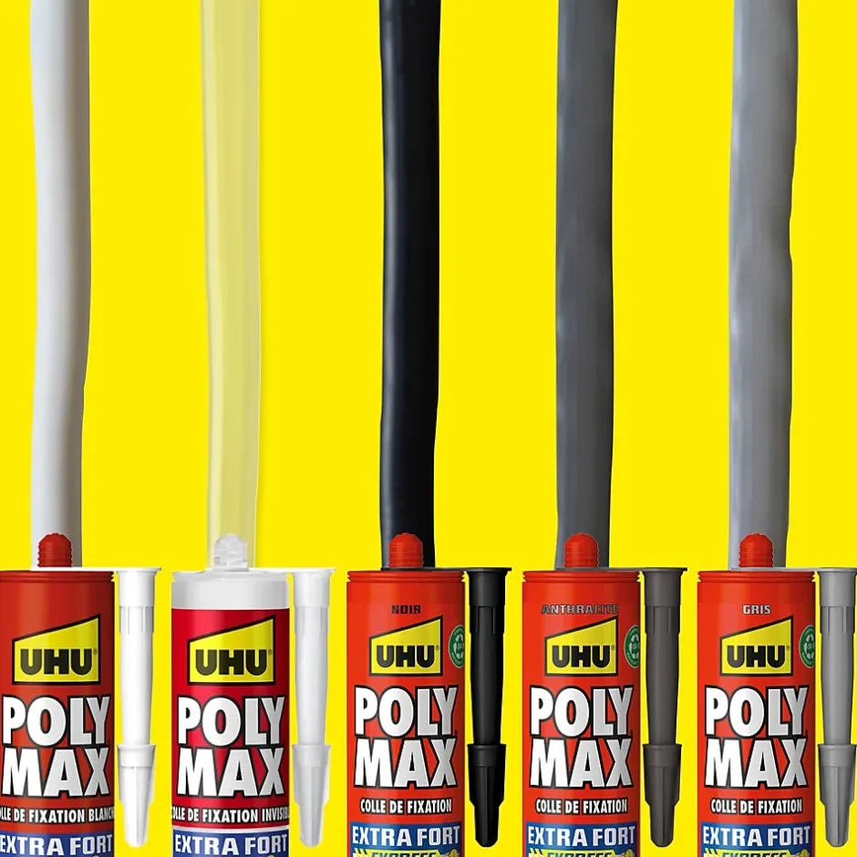 Colle mastic extra forte Poly max gris 425g-UHU Hot