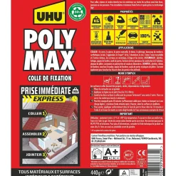 Colle mastic prise immédiate express blanc cartouche 425g-UHU Best