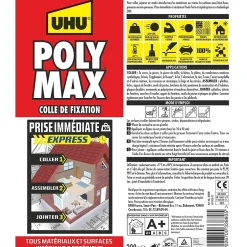 Colle mastic prise immédiate express invisible cartouche 300g^UHU New