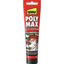 Colle mastic prise immédiate express blanc tube 165g^UHU Clearance