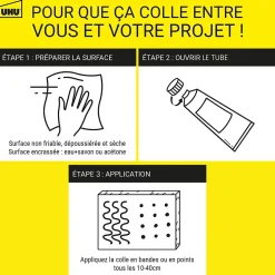Colle mastic prise immédiate express blanc tube 165g^UHU Clearance