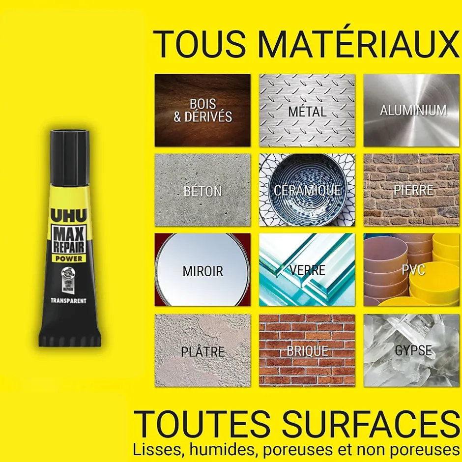 Colle Max Repair 8 grammes Transparent^UHU Outlet