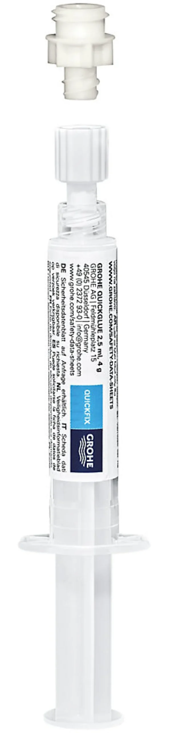 Colle multi-supports en seringue 25 ml pour accessoires muraux de salle de bains et WC, Quickglue-Grohe Hot