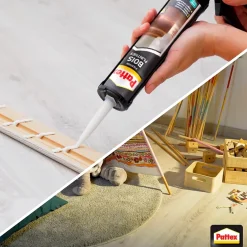 Colle fixation bois plinthes cartouche 380g-Pattex Online