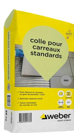 Colle pour carreaux standards gris Weber 25kg-Weber Saint-Gobain