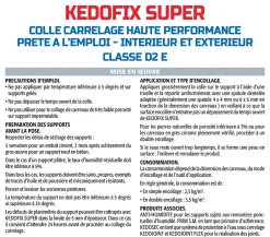 Colle pour Carrelage Haute Performance Kedofix , Prêt à l'emploi, Intérieur/extérieur, seau de 5 kg-Semin Online