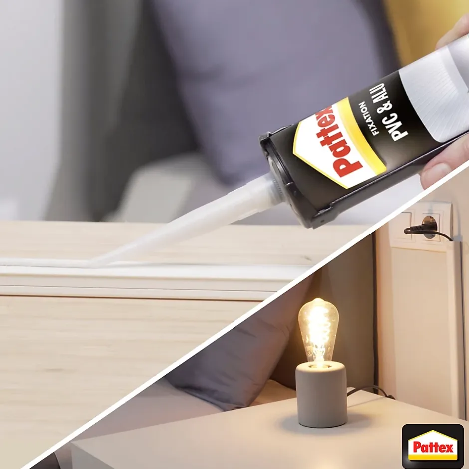 Colle pour fixation sur PVC et alu cartouche 450g^Pattex Online