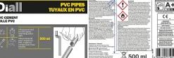 Colle pour PVC et tuyau en PVC 500ml-Diall Discount