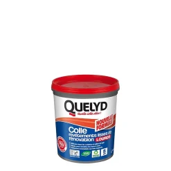 Colle pour revêtements lisses de rénovations lourds (jusqu'à 750g/m²) pâte 1kg-Quelyd