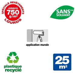 Colle pour revêtements lisses de rénovations lourds (jusqu'à 750g/m²) pâte 5kg-Quelyd Outlet