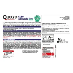 Colle pour revêtements lisses de rénovations légers (jusqu'à 200g/m²) pâte 1kg-Quelyd Outlet