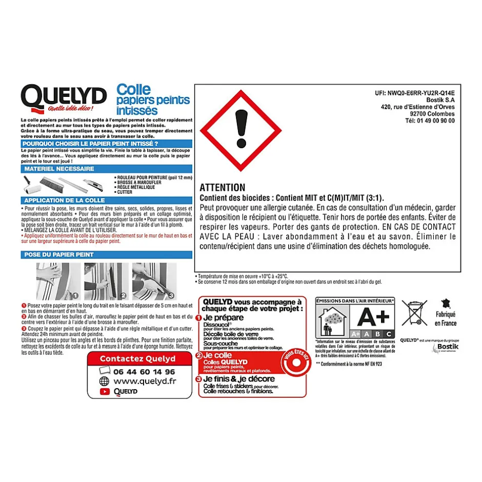 Colle pour papier peint intissé doseur intégré 3kg-Quelyd Clearance