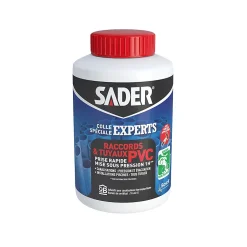 Colle pour Raccords et Tuyaux en PVC 1L avec pinceau applicateur-Sader Best