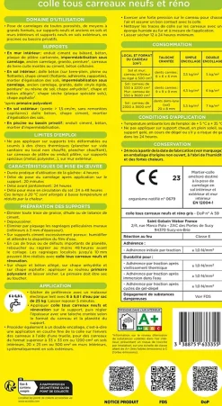 Colle tous carreaux neufs et réno gris Weber 25kg^Weber Saint-Gobain New