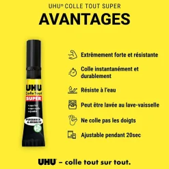 Colle Colle Tout Super format liquide 3 grammes-UHU Discount